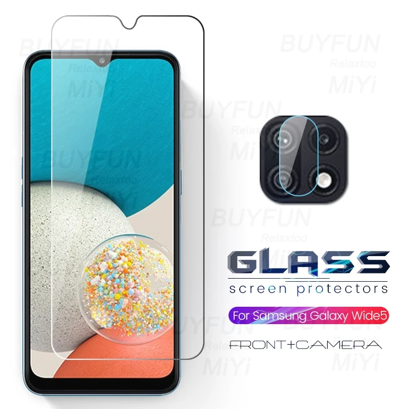 

1-to-3 camera protective glass for samsung galaxy wide5 wide 5 2021 sm-e426s 6.6'' smartphone screen protectors film guard cover