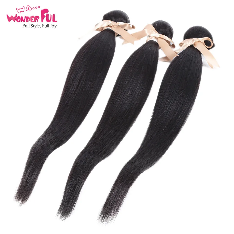 3/4 Bundles Indian Hair Remy Straight Hair Human Hair Bundles Straight Hair Extensions Natural Color Free Fast Shipping
