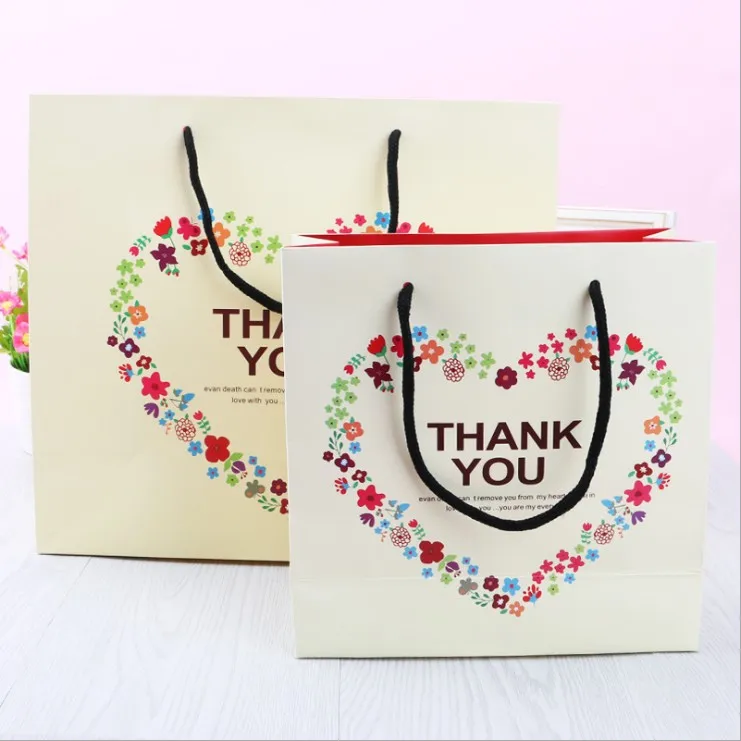 Подарочный пакет с ручкой квадратный бумажный мешок большой вместимости 10