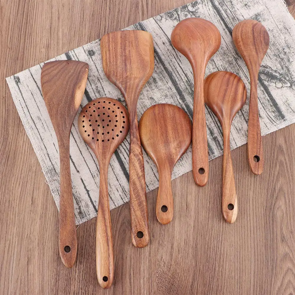 

Natural Wooden Large Soup Scoops Long Handle Cooking Scoop Wood Ramen Rice Spoon Soup Ladle Catering Tableware Kitchen Utensil