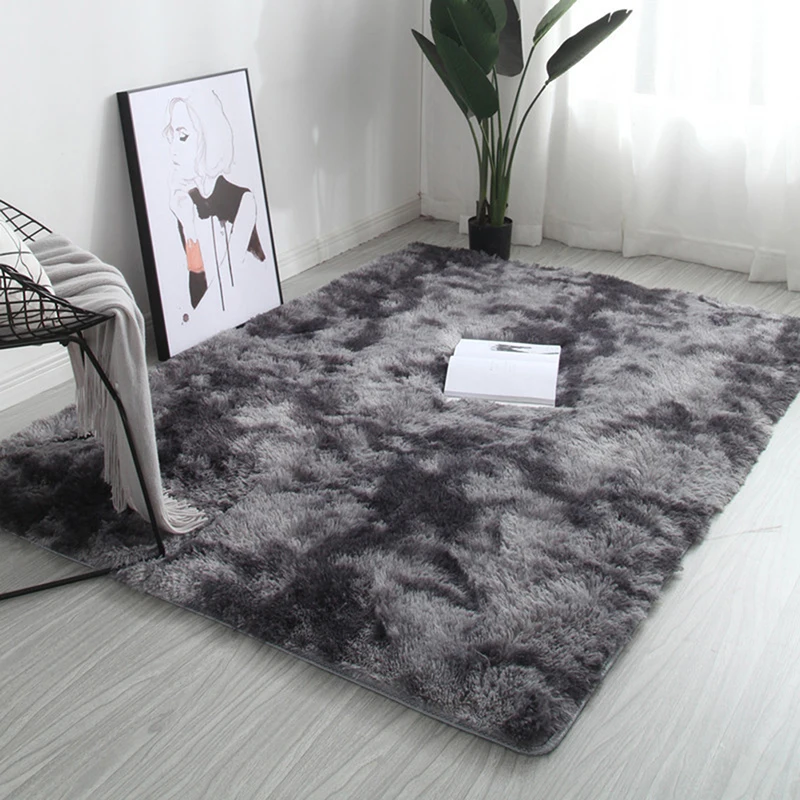 

Silky Fluffy Carpet Modern Home Decor Long Plush Shaggy Rug Children's Play Mats Sofa Living Bedroom Bedside Mat Balcony Carpets