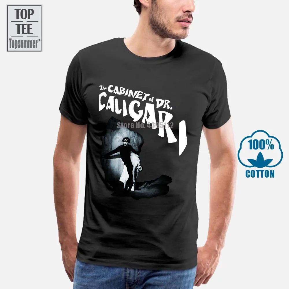 

Mens Black T Shirt Cabinet Of Dr Caligari Silent Film Horror Cult Goth S 5Xl