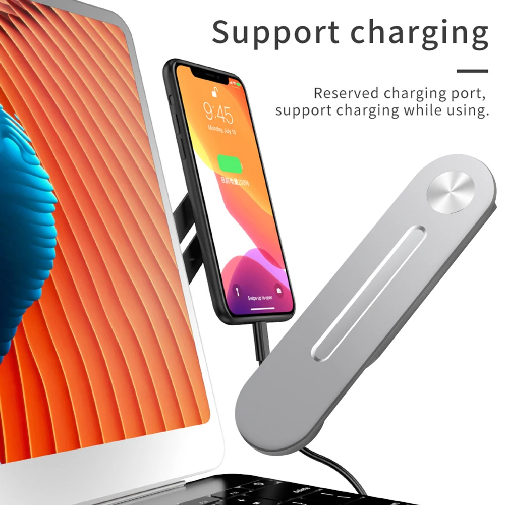 

Universal Metal Mobile Phone Expansion Bracket Folding Screen Side Phone Holder For Tablet PC Laptop Monitor Mobile Phone