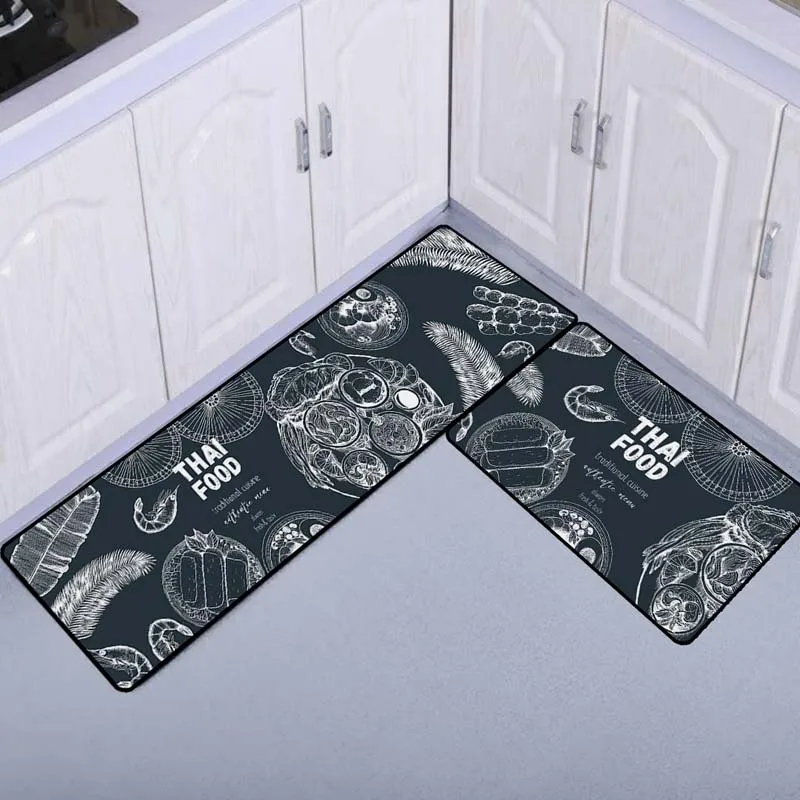 3D печатается анти-скольжения Ванная комната Водонепроницаемый коврик кухонный, маслоустойчивый ковры Крытый Спальня ковер при входе напольный коврик
