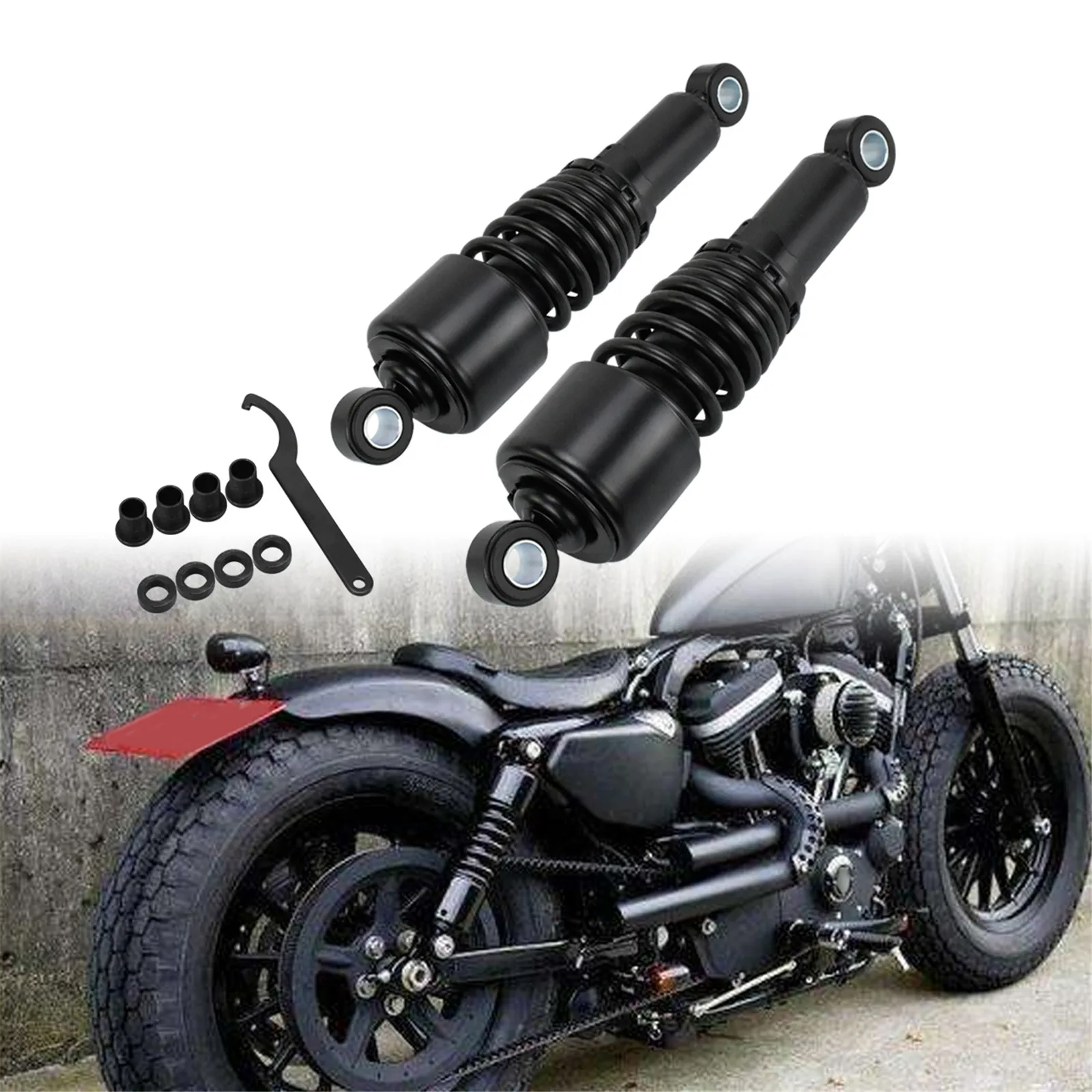 Амортизатор Задний 267 мм для мотоцикла Harley Sportster XL1200 883 Touring Road King FLHR Dyna 2 шт. |