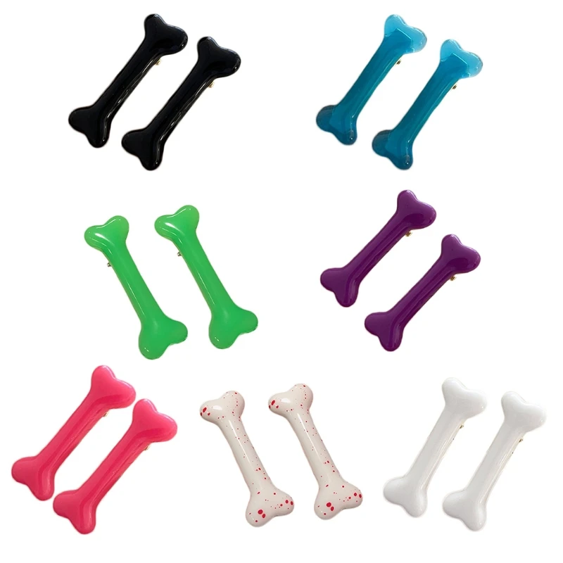 

Dog Bone Hair Clip Punk Hair Barrettes Creative Halloween Gothic Bangs Clip Costume Duckbill Barrettes Clips Accessories