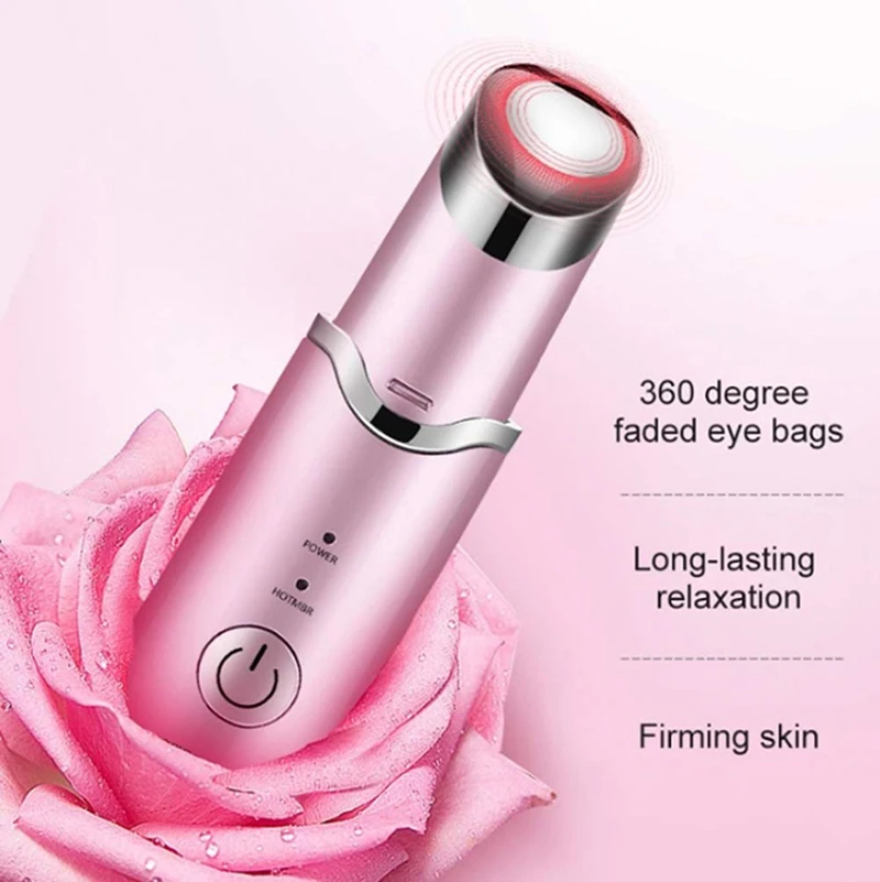 Мини массажер для глаз с электрическим нагревом Usb Перезаряжаемый лица черный