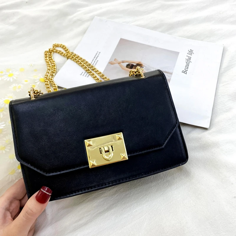 

All-match PU Leather Women Designer Crossbody Handbag New Soft Solid Color Luxury Design Shoulder Bag Casual Tote Bag for Women