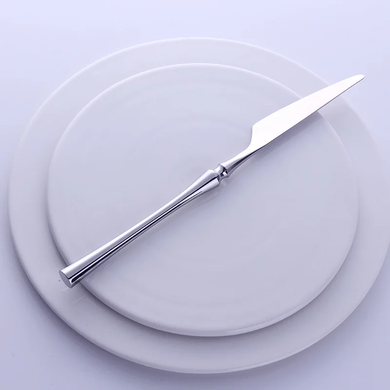 

Luxury Spoons Forks Knives Cutlery Set 4pcs Silver Cutlery Sets Stainless Steel Shiny Knife Fork Spoon Dinner Set DropShipping