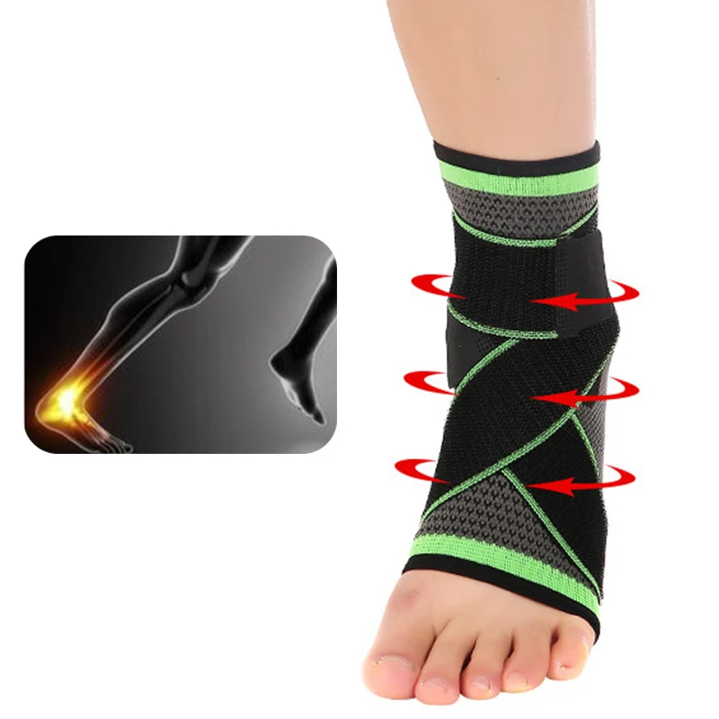 1 шт. 3D Ткачество Эластичный нейлон и ремешком на щиколотке в виде буквы Поддержка