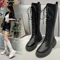 2021 new style punk womens shoes thick soled large size 40 gothic wedges fashion ankle boots women