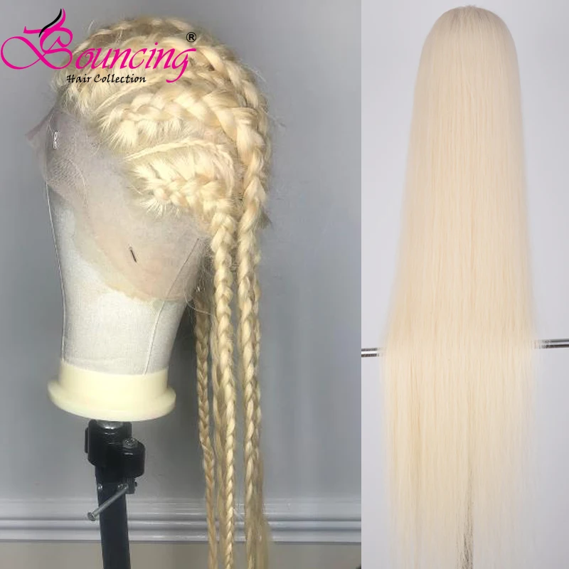 Парик с прыгающими волосами парик на полной сетке 613 светлые волосы прямые