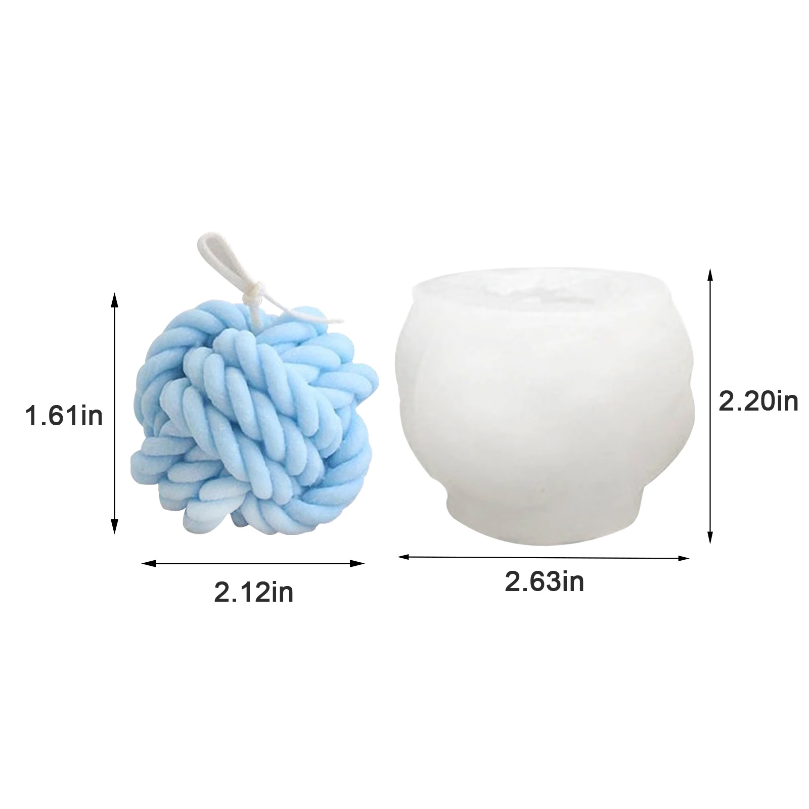 

Woolen Ball Shape Silicone Candle Molds Clay Resin Mold Handmade Candle Wax Making Cake Pastry Baking Mold Kitchen Utensils