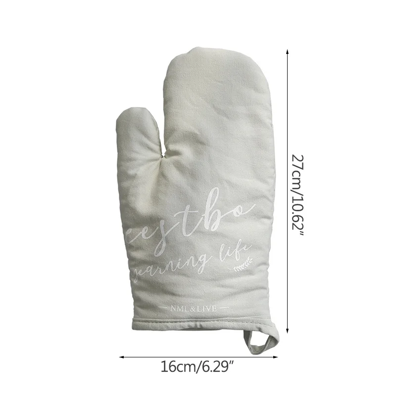 

1pc Gloves Kitchen Oven Microwave Anti-Scald High Temperature Household Gloves Thicken Insulation Baking Barbecue Gloves