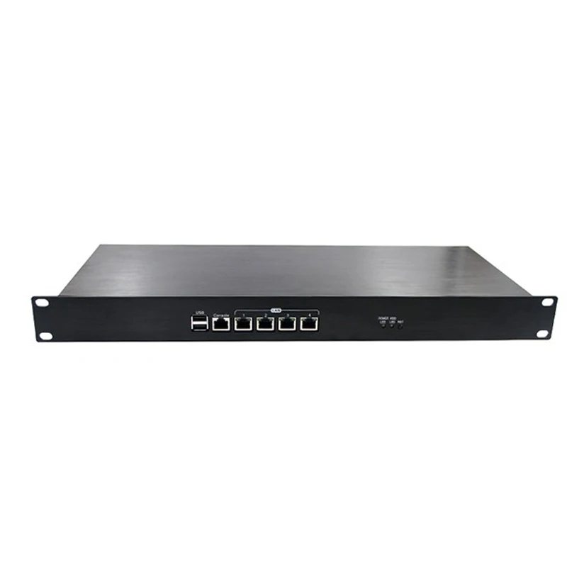 Дешевый 1U 4 порта Ethernet сетевой брандмауэр Barebone Linux маршрутизатор с ЦП J1800/J1900 и встроенной 4G RAM