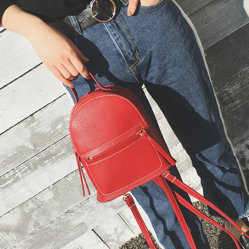 Модная куртка с надписью Mini рюкзак личи шаблон ПУ женский повседневные Рюкзаки