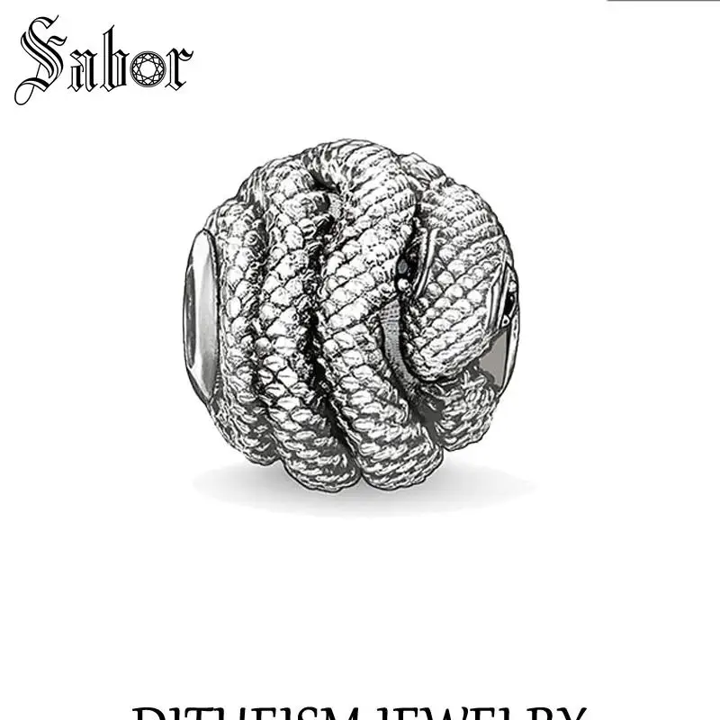 Шарм-змея из серебра 2020 пробы для браслетов | Украшения и аксессуары