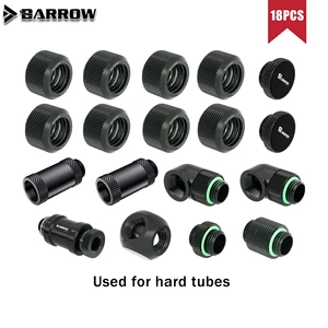 Комплект фитингов для кургана OD12mm14mm16mm ручной Компрессионный фитинг для жесткой трубкижесткие трубки водяного охлаждения металлический соединитель G14 фитинг