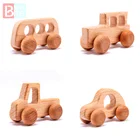 Детские игрушки, деревянный автомобиль, прорезыватель из бука, без бисфенола А, мультяшный, из органического дерева, Монтессори, игрушки для детей, Прорезыватель зубов, подарок для медсестры, 1 шт.