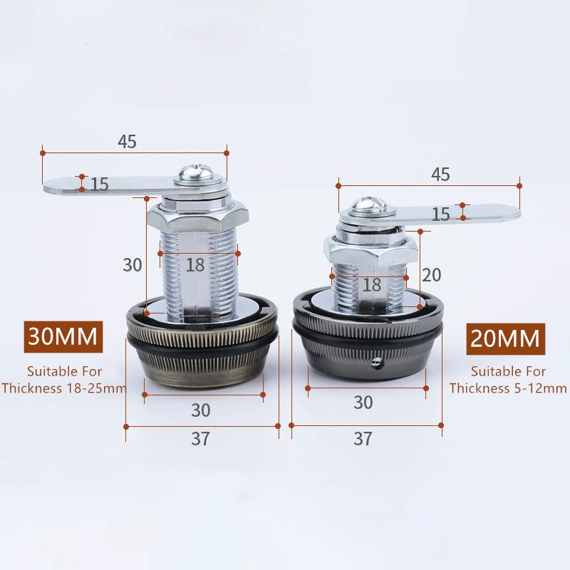 3-значный кодовый замок для почтового ящика 7/8 дюйма поворотный кулачковый шкафа