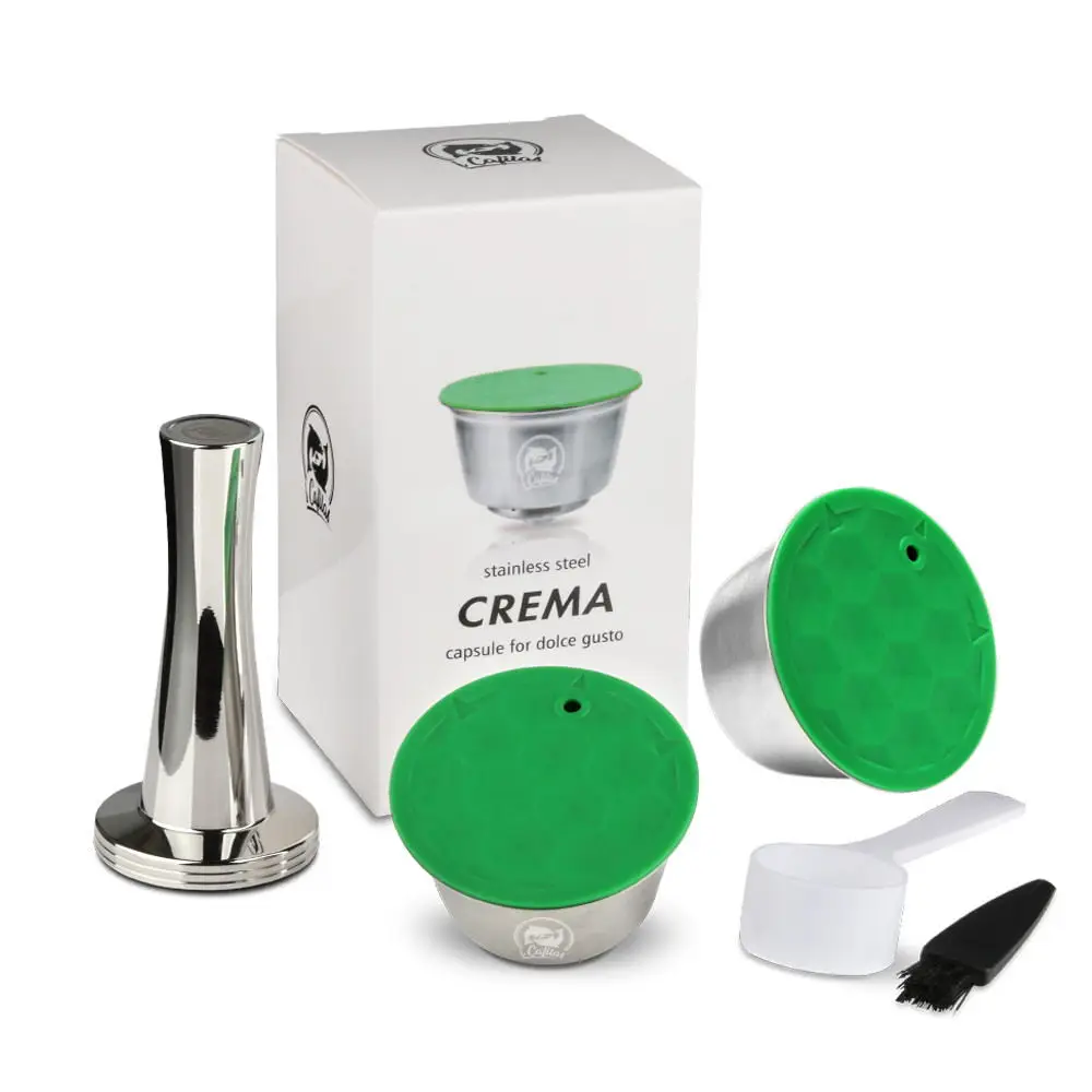 Капсула для кофе iCafilas dolcegusto, многоразовая капсула из нержавеющей стали Dolci Gusto, многоразовый фильтр для капсул, подходит для кофе Nescafe Pod Tampe