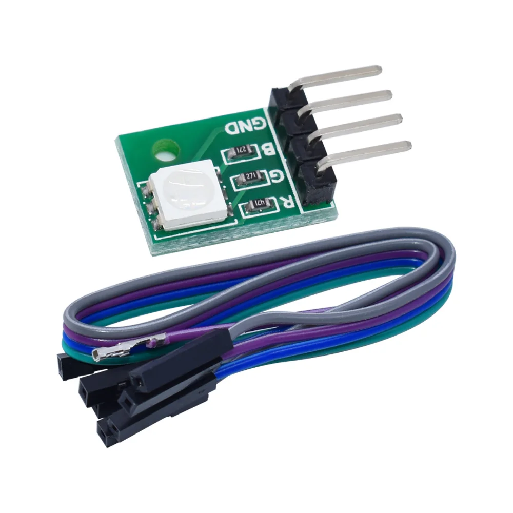 Цветная (RGB) светодиодный коммутационный модуль RGB Светодиодный для arduino макетная