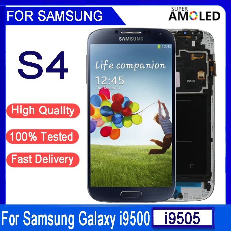 ЖК дисплей 5 0 AMOLED для Samsung Galaxy S4 i9500 i9505 i9506 i337 сенсорный экран с дигитайзером