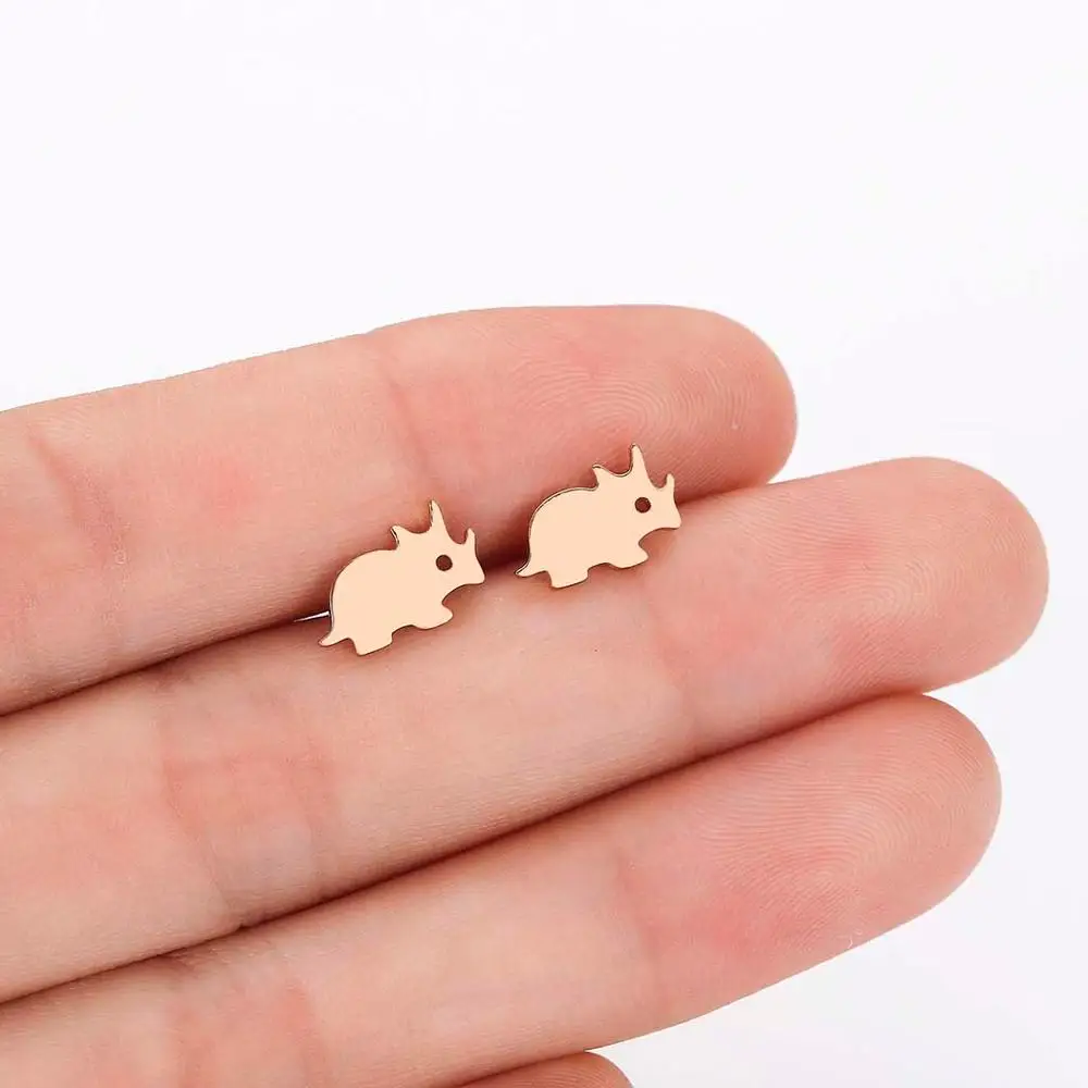 Серьги QIAMNI в виде моркови лодки русалки бороды груши чайника серьги-гвоздики для