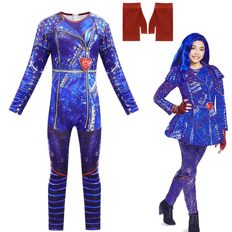 Детский маскарадный костюм для маленьких девочек на Хэллоуин 3 года косплея Evie Mal