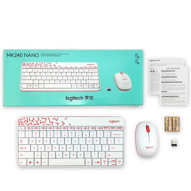 Беспроводная клавиатура и мышь Logitech MK240 комбинированная для настольного ПК