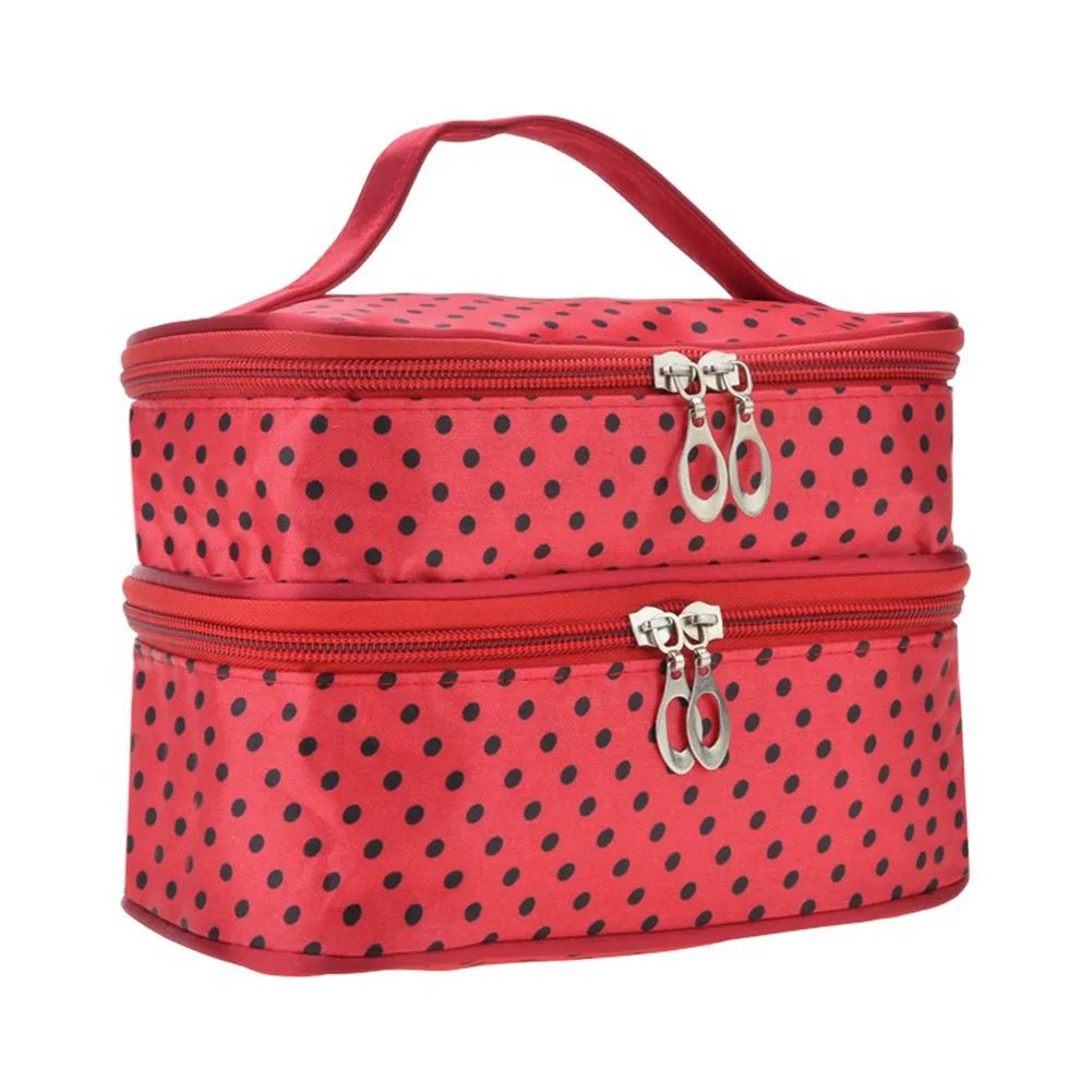 Набор косметических принадлежностей для макияжа два слоя сумка-Органайзер |