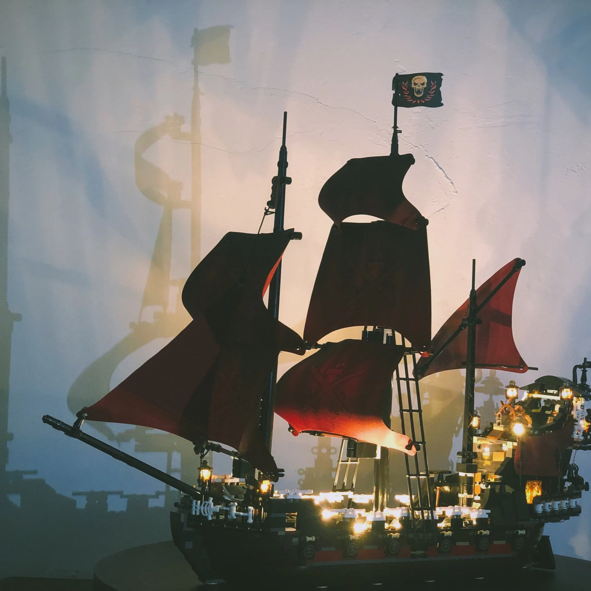 Светодиодный светильник для пиратских лодок блоки 16009 совместимый с 4195 Queen Anne's