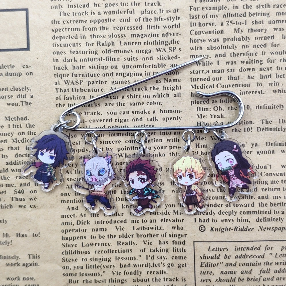 Симпатичная популярная акриловая аниме мультяшная брошь-убийца демонов