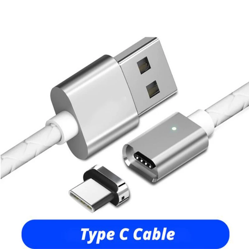 Магнитный Micro USB кабель type-C зарядный кабель для мобильного телефона для samsung S9 S8 Xiaomi Redmi Note 7 Магнитный переходник для зарядки кабель - Тип штекера: Silver