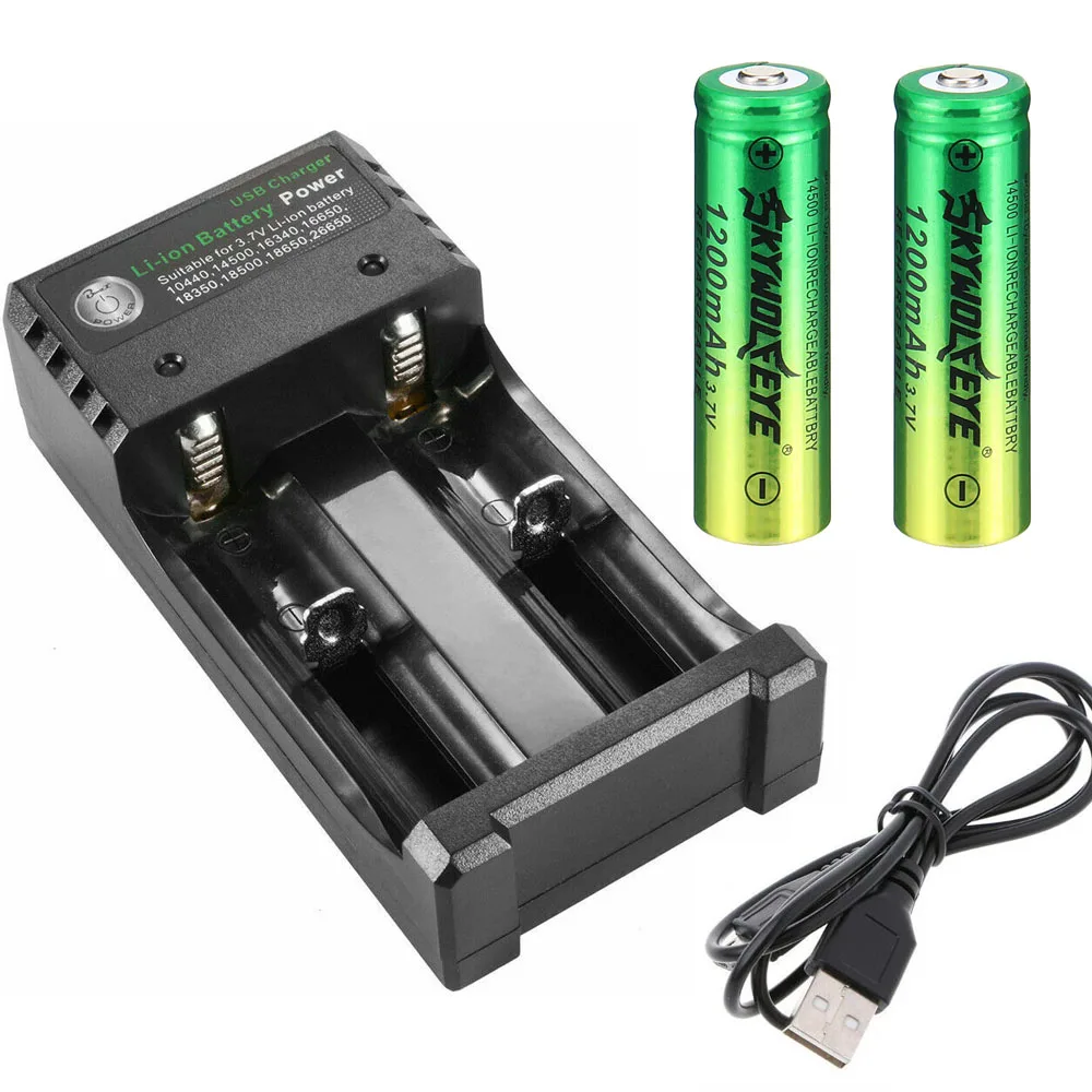 14500 1200mAh 3,7 V литий-ионная аккумуляторная батарея AA литиевая батарея для светодиодных фонариков фары игрушки верхняя головка