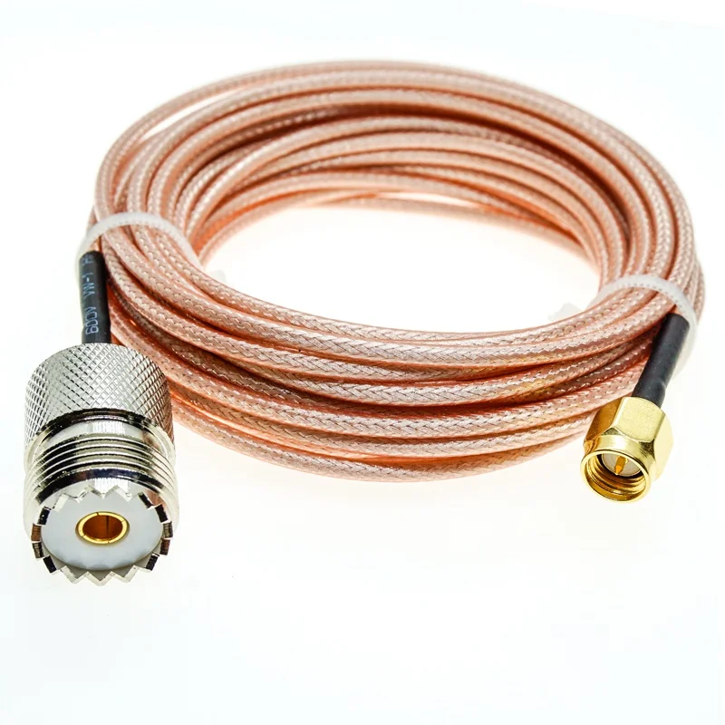 

RG316 SMA Male To SO239 UHF Female PL259 Coax RF Extension Cable Jumper Pigtail