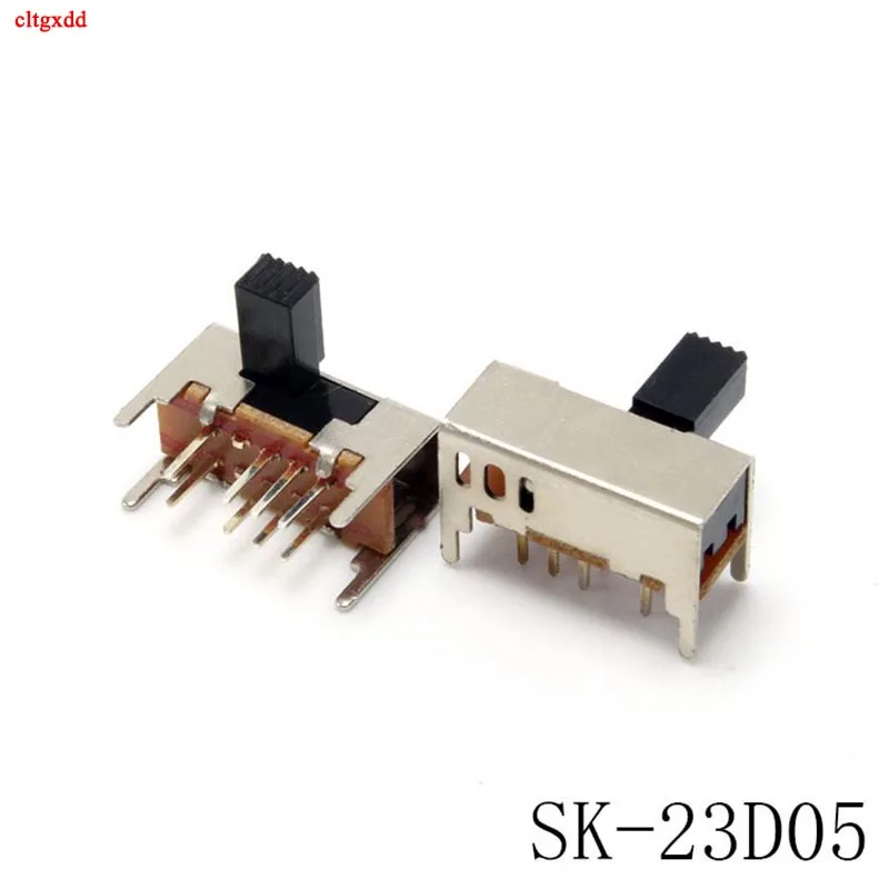 Панель PCB 8 Pin 3 положения 2P3T DP3T 100 шт. переключатель скольжения боковая ручка