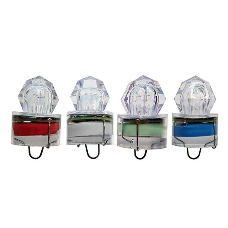 4 цвета Глубина светодиодный светильник подводный кальмары приманки для рыбалки