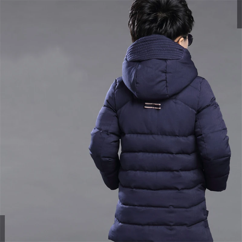 Зимняя детская одежда для маленьких мальчиков пуховик пальто модное плотное