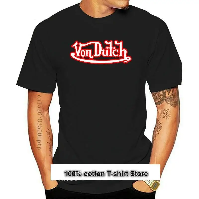 

Camiseta negra con Logo holandés para hombre, S-3XL de algodón, talla 100%, 2020