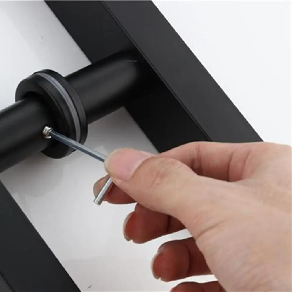 Матовая Черная Стеклянная/деревянная дверная ручка из нержавеющей стали прочная