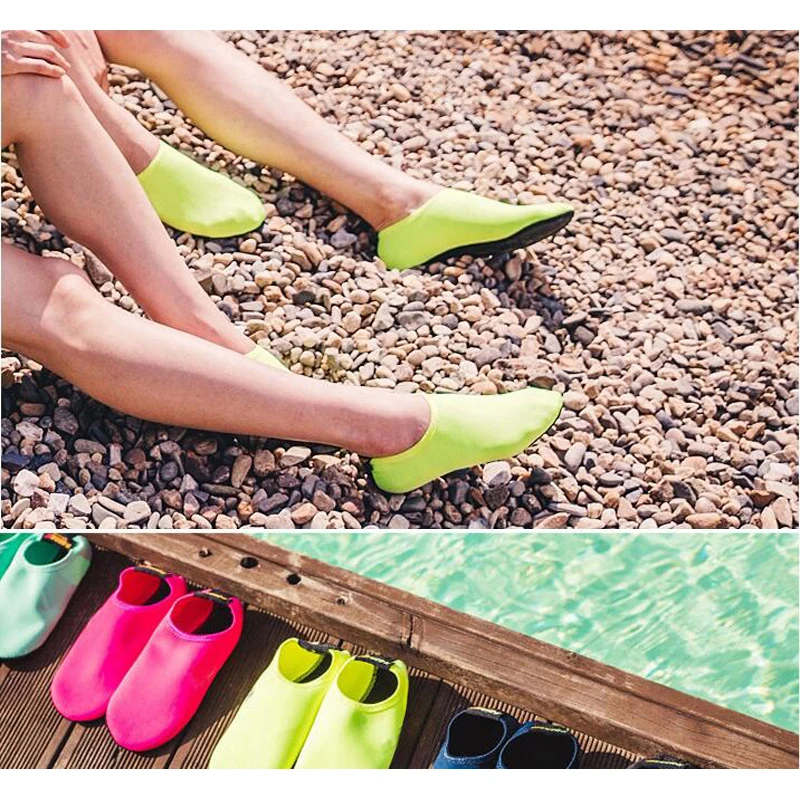 

Summer Water Shoes Men Women Swimming Socks Printed Cartoon Flamingo Summer Aqua Beach Sneakers Seaside Sneaker Slippers