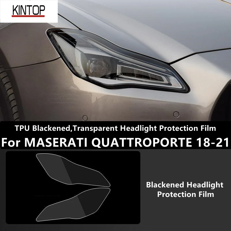 For MASERATI QUATTROPORTE 18-21 TPU Blackened,Transparent Headlight Protective Film, Headlight Protection,Film Modification For MASERATI QUATTROPORTE 18-21 TPU Blackened,Transparent Headlight Protective Film, Headlight Protection,Film Modification