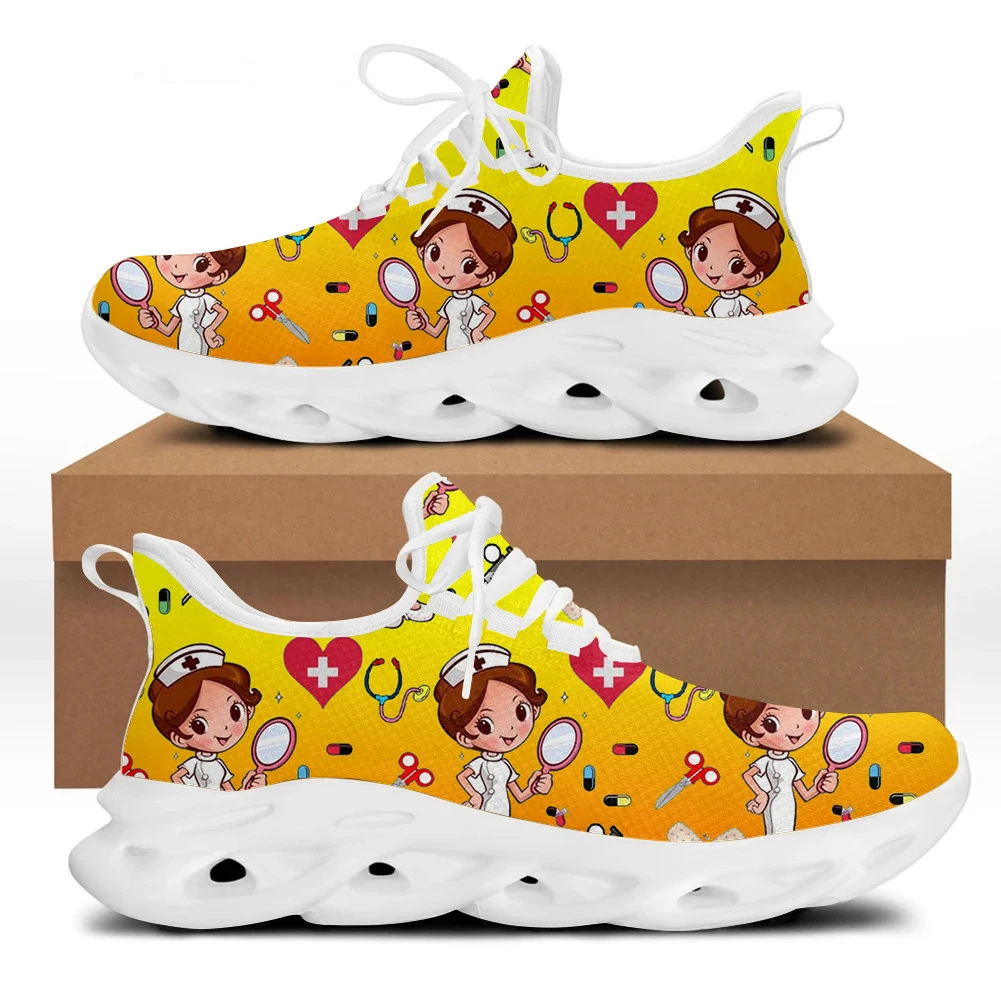 

Kui Liu Cute Cartoon Nurse Girls Hold Mirror Pattern Shoes Platform Women Sneakers Tenis Feminino Woman Shoes Footwear Femme