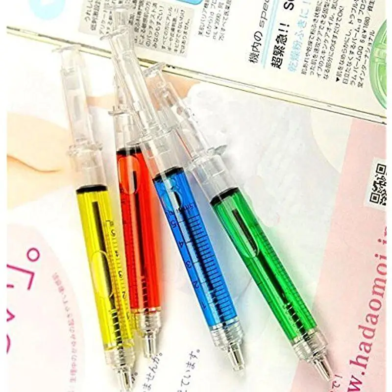 Пластиковые шприцы 4 шт./лот забавные кавайные ручки для медсестер подарки