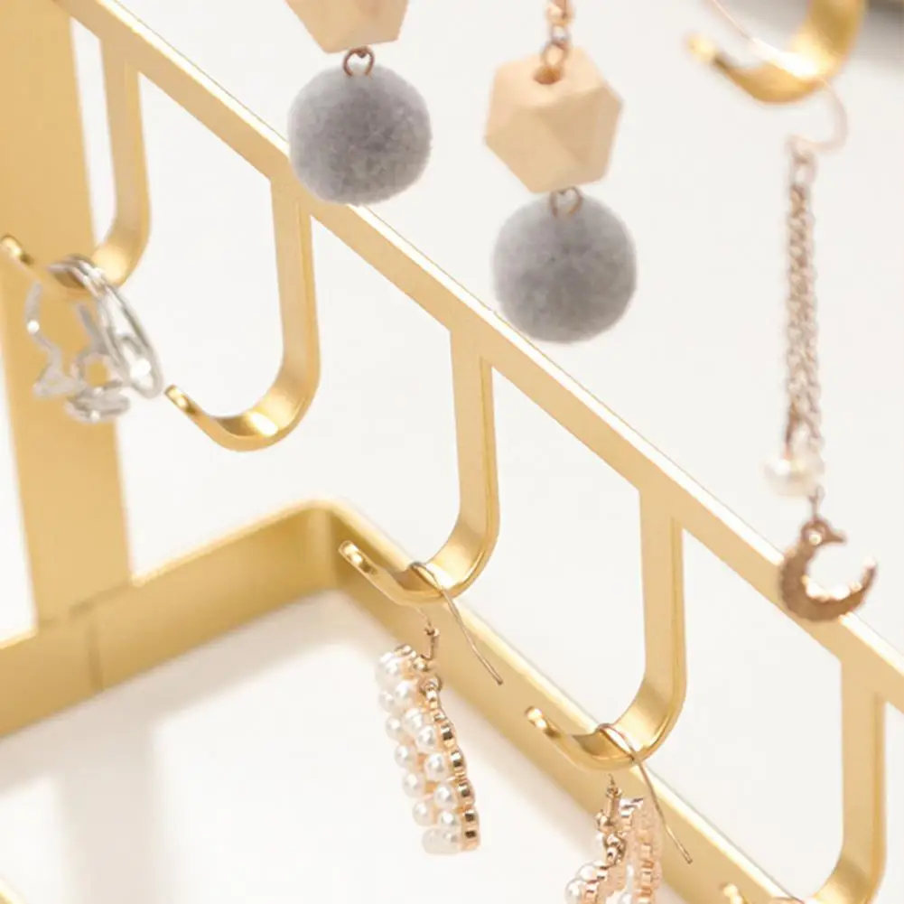 

Creactive Jewelry Rack Holder Necklace Bracelet Earrings Rack 2 Layers Jewelry Display Stand Wear-resistant Organizer Showcase