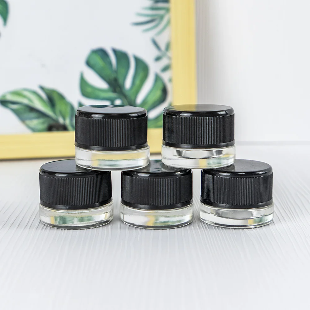 10pcs 3ml Glass Bottle Screw abs PP Cap Cream Jar Nail Art Mask 3g Refillable Empty Cosmetic Makeup Container Storage 3cc |