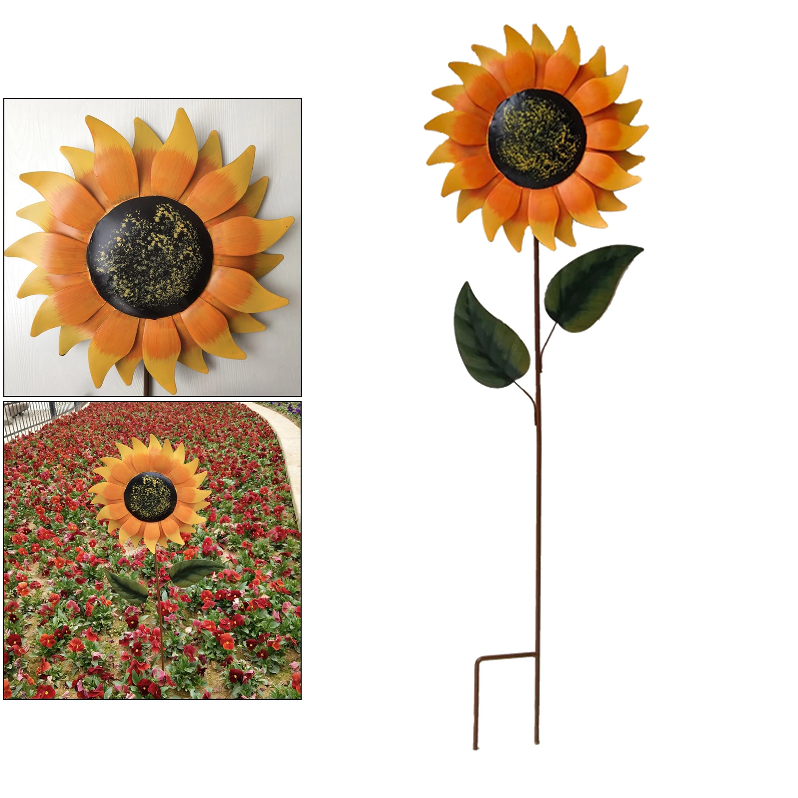 

Outdoor Stake Stick Iron Garden Lawn Patio Landscape Ornaments