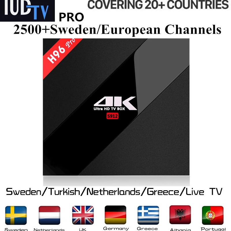 H96 PRO+ 1 год IP tv подписка Android tv Box Европа Швеция арабский Франция, Италия Германия Великобритания мировая телевизионная коробка