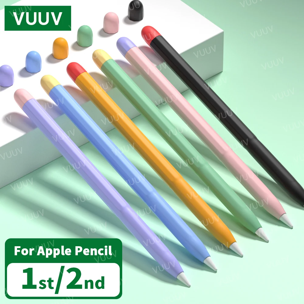 Funda protectora de silicona suave para Apple Pencil 1, 2, 1. ª y 2. ª generación, para iPad Pencil